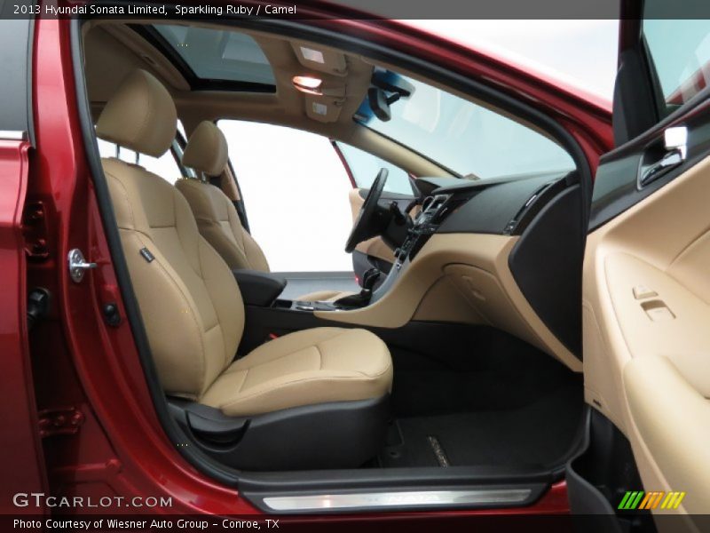 Sparkling Ruby / Camel 2013 Hyundai Sonata Limited