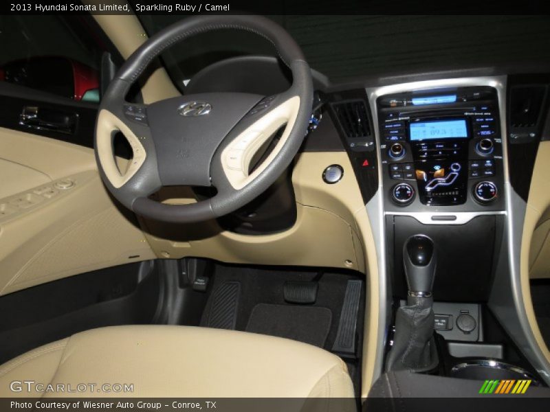 Sparkling Ruby / Camel 2013 Hyundai Sonata Limited