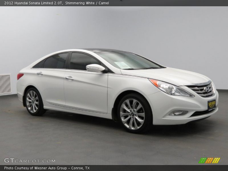 Shimmering White / Camel 2012 Hyundai Sonata Limited 2.0T