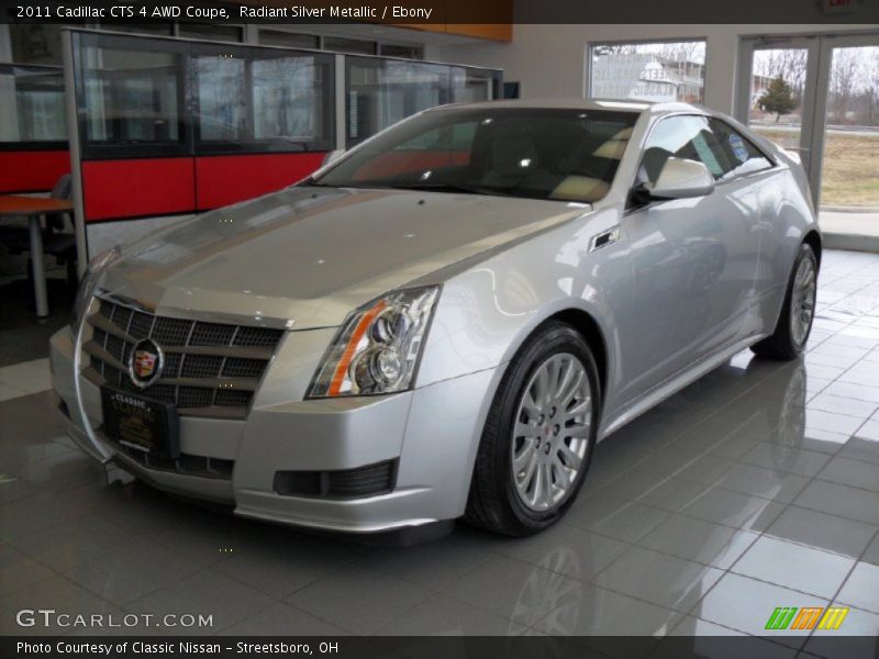 Radiant Silver Metallic / Ebony 2011 Cadillac CTS 4 AWD Coupe