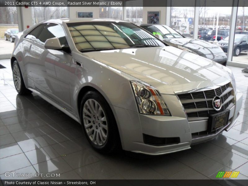 Radiant Silver Metallic / Ebony 2011 Cadillac CTS 4 AWD Coupe