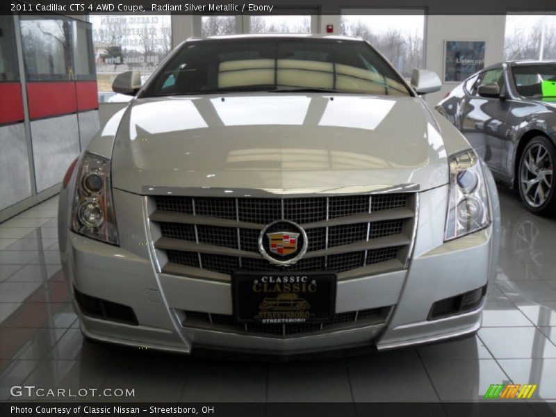 Radiant Silver Metallic / Ebony 2011 Cadillac CTS 4 AWD Coupe