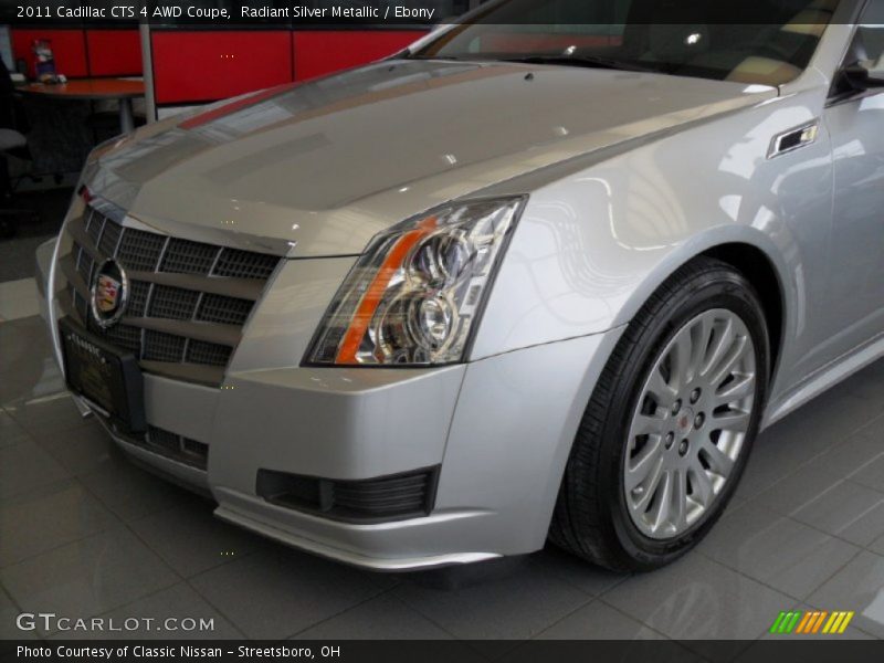 Radiant Silver Metallic / Ebony 2011 Cadillac CTS 4 AWD Coupe
