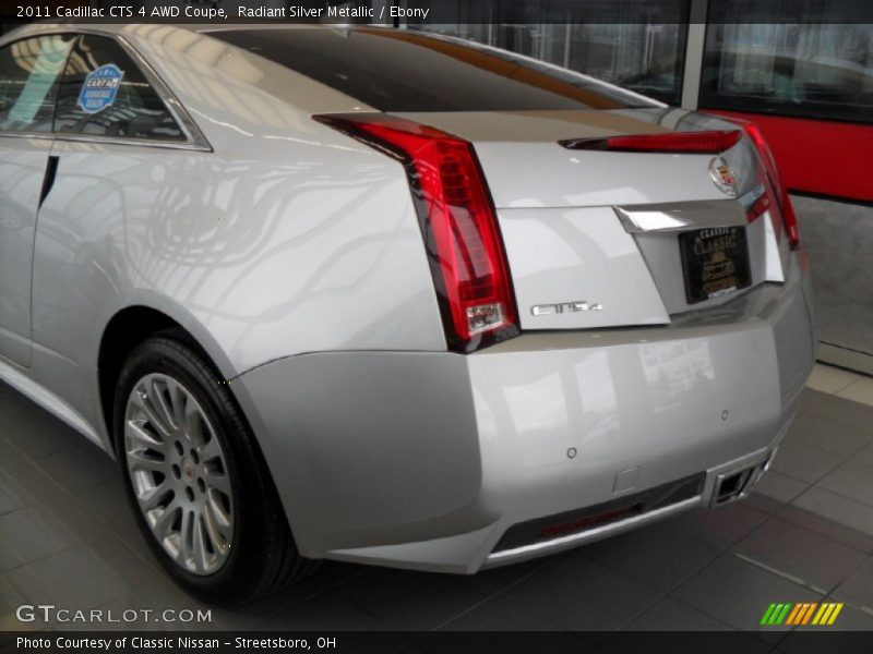 Radiant Silver Metallic / Ebony 2011 Cadillac CTS 4 AWD Coupe