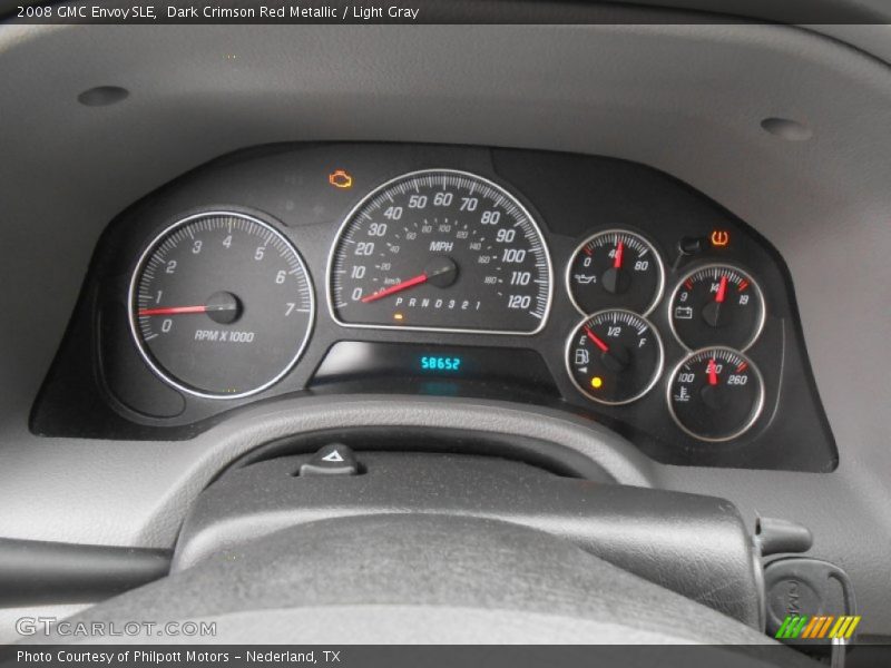 Dark Crimson Red Metallic / Light Gray 2008 GMC Envoy SLE