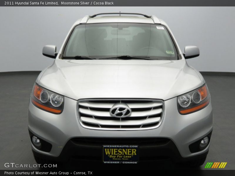 Moonstone Silver / Cocoa Black 2011 Hyundai Santa Fe Limited
