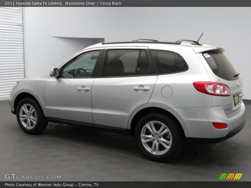 Moonstone Silver / Cocoa Black 2011 Hyundai Santa Fe Limited