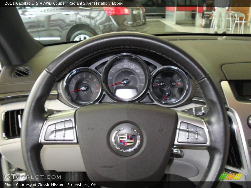 Radiant Silver Metallic / Ebony 2011 Cadillac CTS 4 AWD Coupe