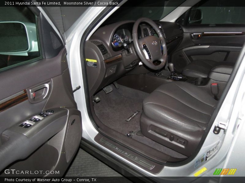 Moonstone Silver / Cocoa Black 2011 Hyundai Santa Fe Limited
