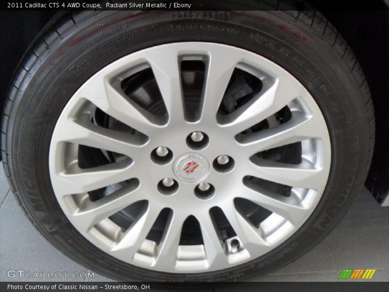 Radiant Silver Metallic / Ebony 2011 Cadillac CTS 4 AWD Coupe