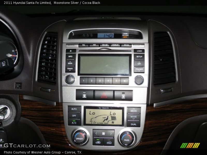 Moonstone Silver / Cocoa Black 2011 Hyundai Santa Fe Limited