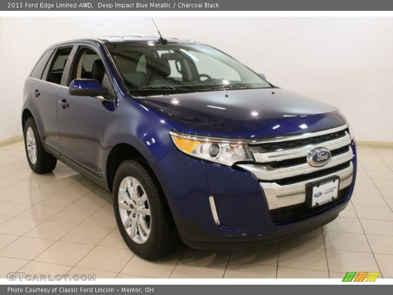 Deep Impact Blue Metallic / Charcoal Black 2013 Ford Edge Limited AWD