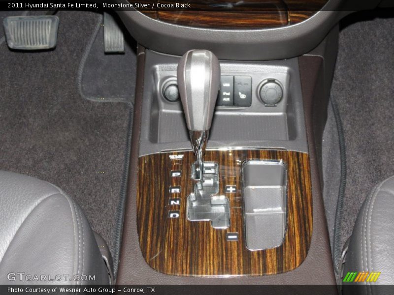 Moonstone Silver / Cocoa Black 2011 Hyundai Santa Fe Limited