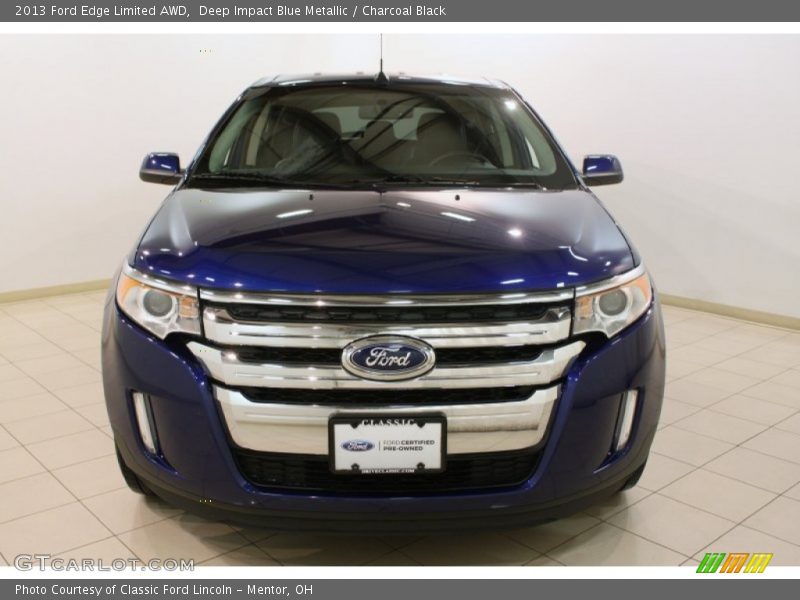 Deep Impact Blue Metallic / Charcoal Black 2013 Ford Edge Limited AWD