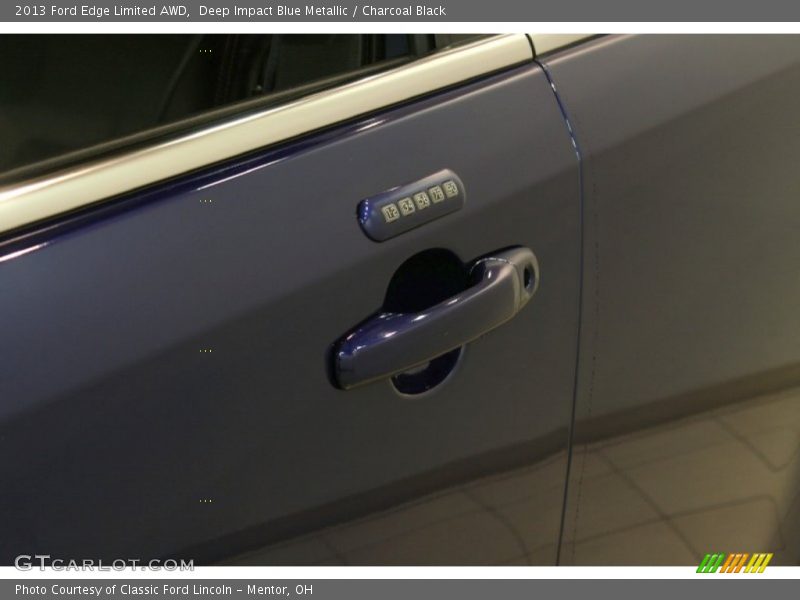 Deep Impact Blue Metallic / Charcoal Black 2013 Ford Edge Limited AWD