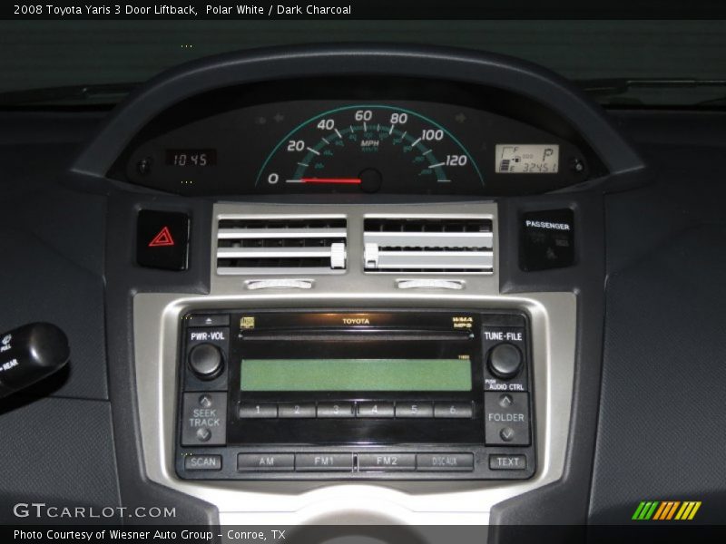Polar White / Dark Charcoal 2008 Toyota Yaris 3 Door Liftback