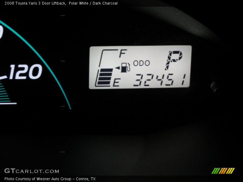 Polar White / Dark Charcoal 2008 Toyota Yaris 3 Door Liftback