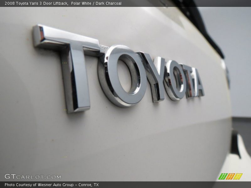 Polar White / Dark Charcoal 2008 Toyota Yaris 3 Door Liftback