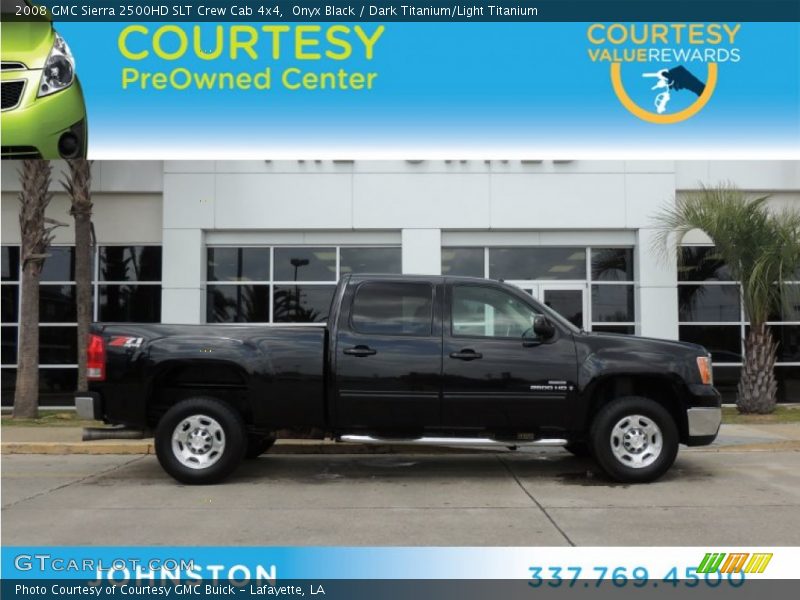 Onyx Black / Dark Titanium/Light Titanium 2008 GMC Sierra 2500HD SLT Crew Cab 4x4