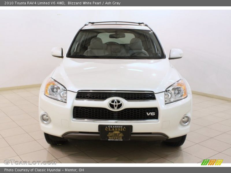 Blizzard White Pearl / Ash Gray 2010 Toyota RAV4 Limited V6 4WD