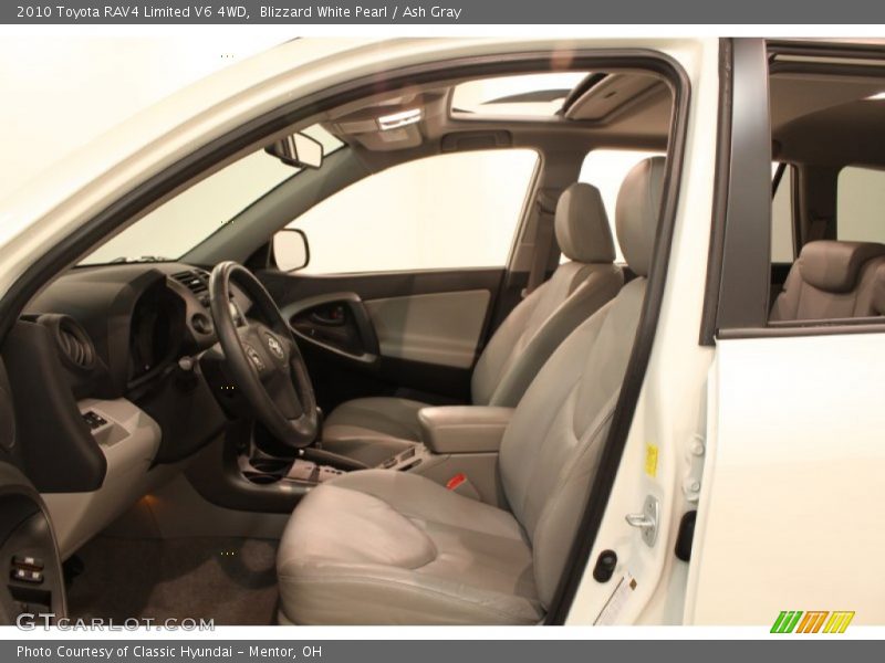 Blizzard White Pearl / Ash Gray 2010 Toyota RAV4 Limited V6 4WD
