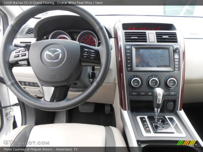 Crystal White Pearl Mica / Sand 2008 Mazda CX-9 Grand Touring