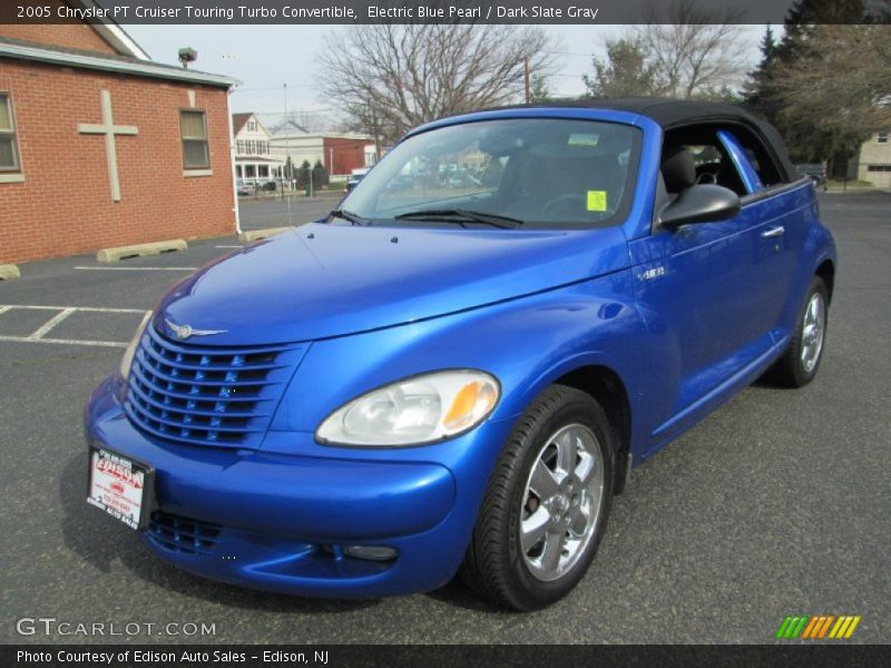 Electric Blue Pearl / Dark Slate Gray 2005 Chrysler PT Cruiser Touring Turbo Convertible