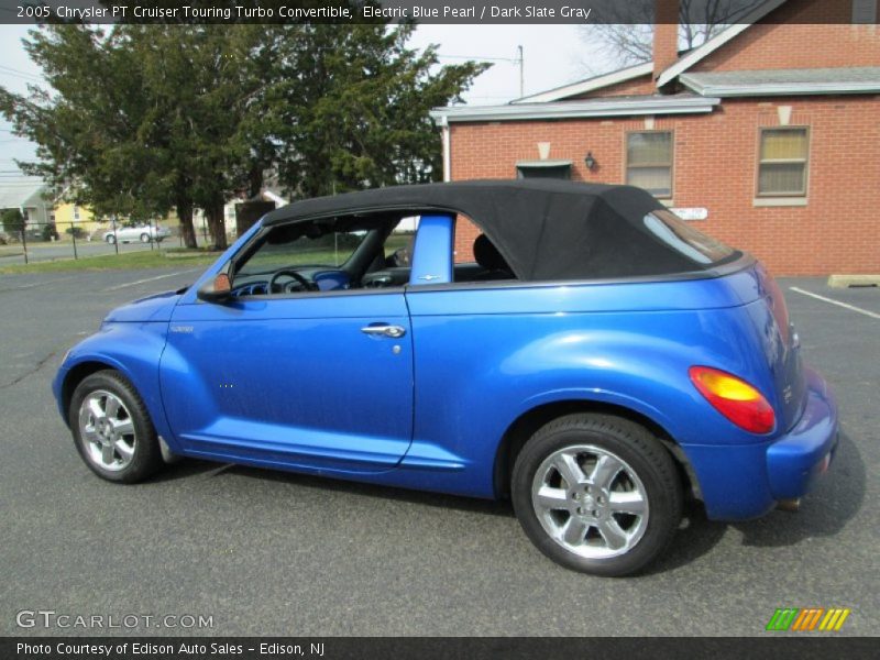 Electric Blue Pearl / Dark Slate Gray 2005 Chrysler PT Cruiser Touring Turbo Convertible