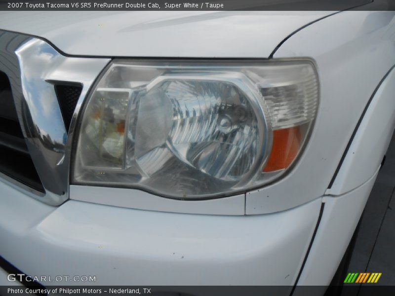 Super White / Taupe 2007 Toyota Tacoma V6 SR5 PreRunner Double Cab