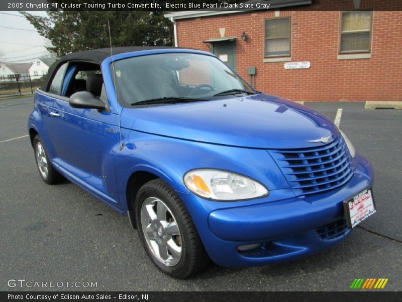Electric Blue Pearl / Dark Slate Gray 2005 Chrysler PT Cruiser Touring Turbo Convertible