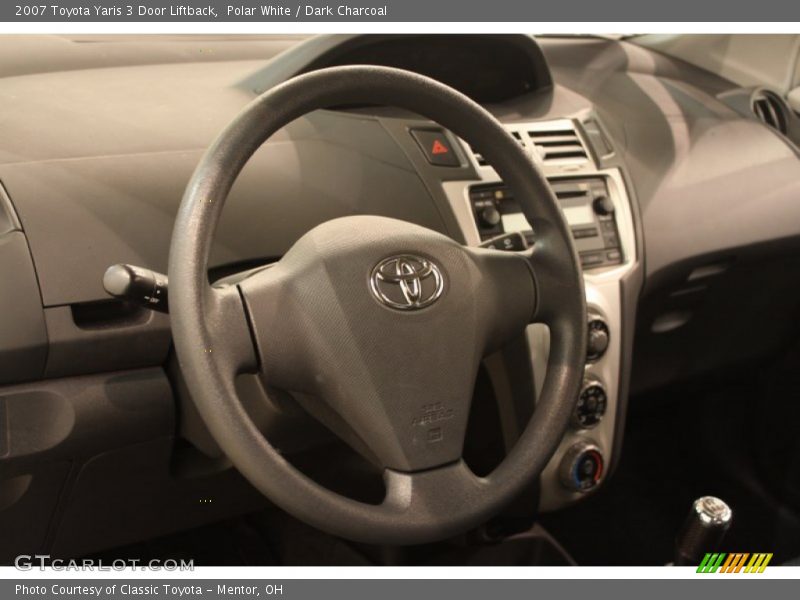 Polar White / Dark Charcoal 2007 Toyota Yaris 3 Door Liftback