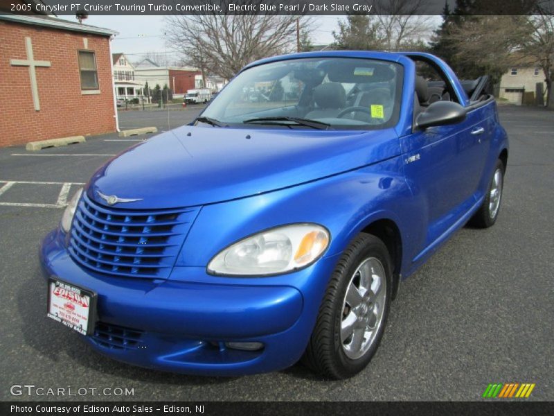 Electric Blue Pearl / Dark Slate Gray 2005 Chrysler PT Cruiser Touring Turbo Convertible