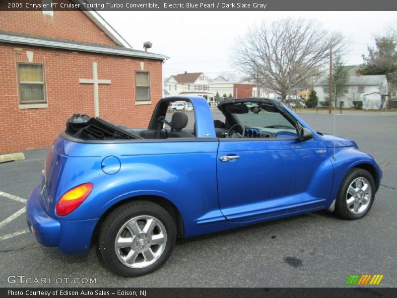 Electric Blue Pearl / Dark Slate Gray 2005 Chrysler PT Cruiser Touring Turbo Convertible