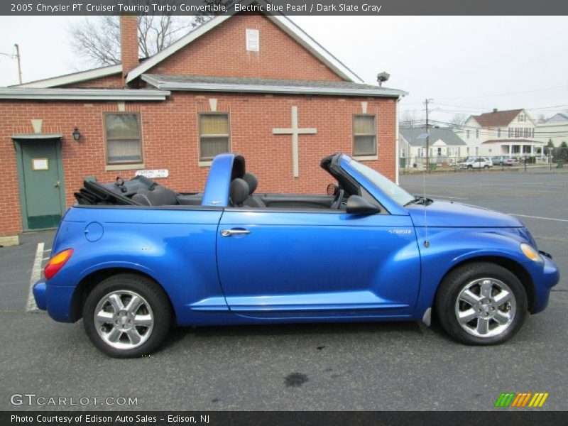 Electric Blue Pearl / Dark Slate Gray 2005 Chrysler PT Cruiser Touring Turbo Convertible