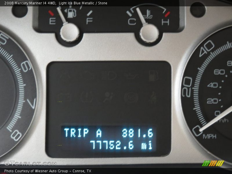 Light Ice Blue Metallic / Stone 2008 Mercury Mariner I4 4WD