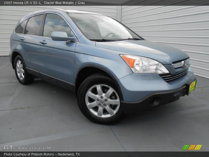 Glacier Blue Metallic / Gray 2007 Honda CR-V EX-L