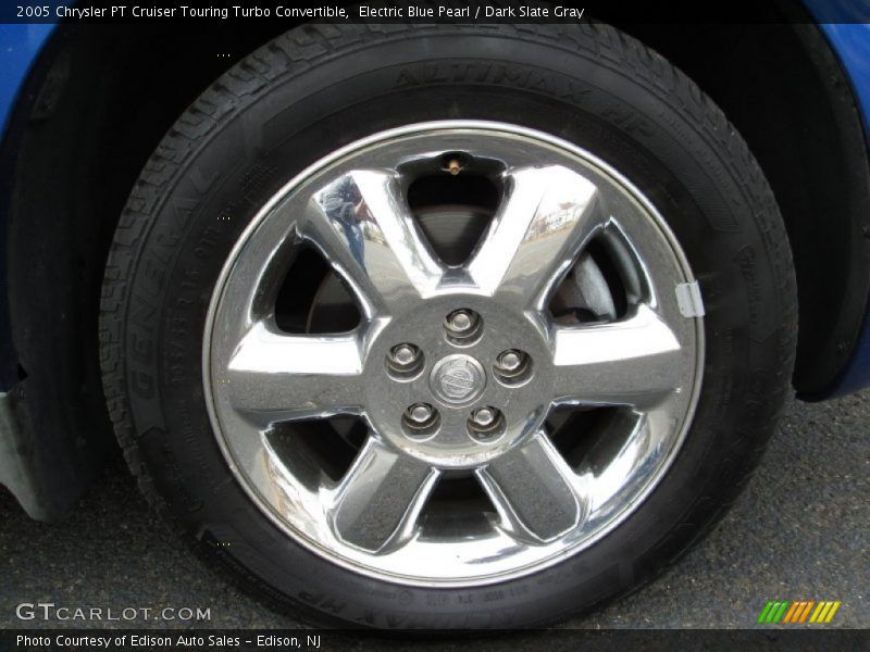 Electric Blue Pearl / Dark Slate Gray 2005 Chrysler PT Cruiser Touring Turbo Convertible