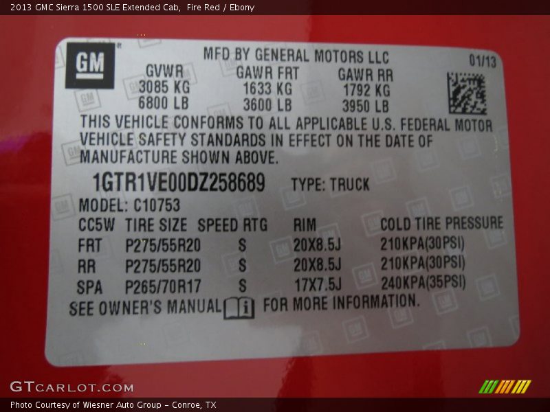 Fire Red / Ebony 2013 GMC Sierra 1500 SLE Extended Cab