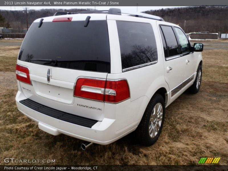 White Platinum Metallic Tri-Coat / Stone 2013 Lincoln Navigator 4x4