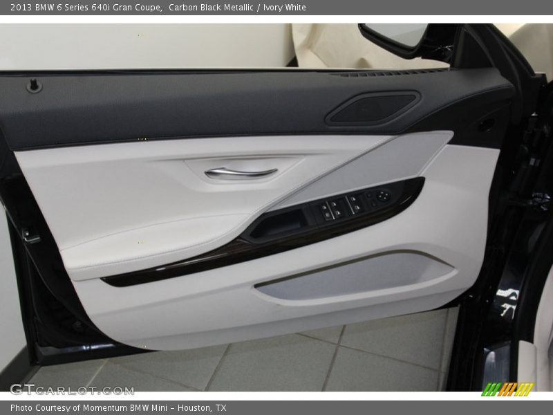 Carbon Black Metallic / Ivory White 2013 BMW 6 Series 640i Gran Coupe