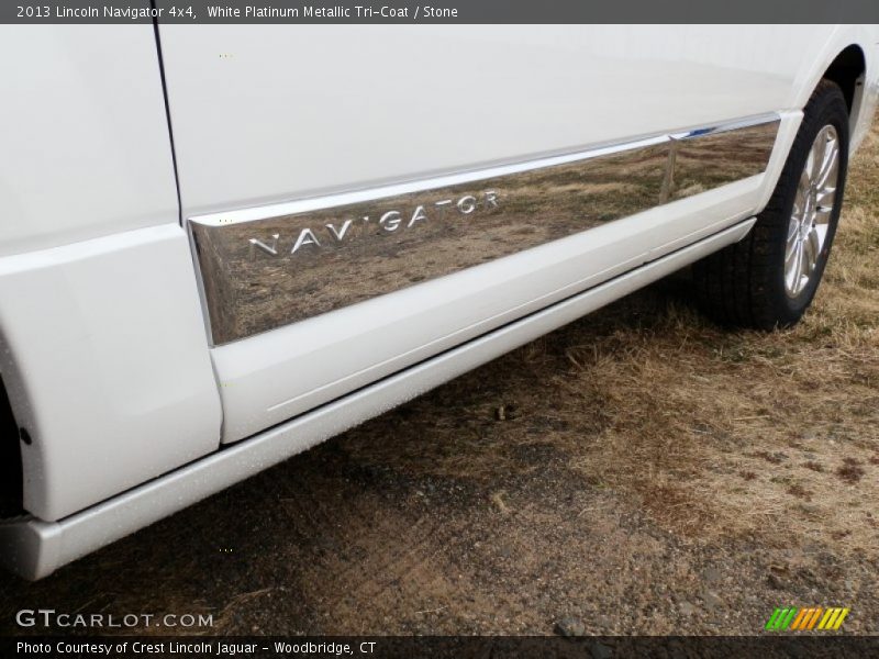 White Platinum Metallic Tri-Coat / Stone 2013 Lincoln Navigator 4x4