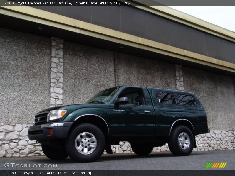 Imperial Jade Green Mica / Gray 2000 Toyota Tacoma Regular Cab 4x4