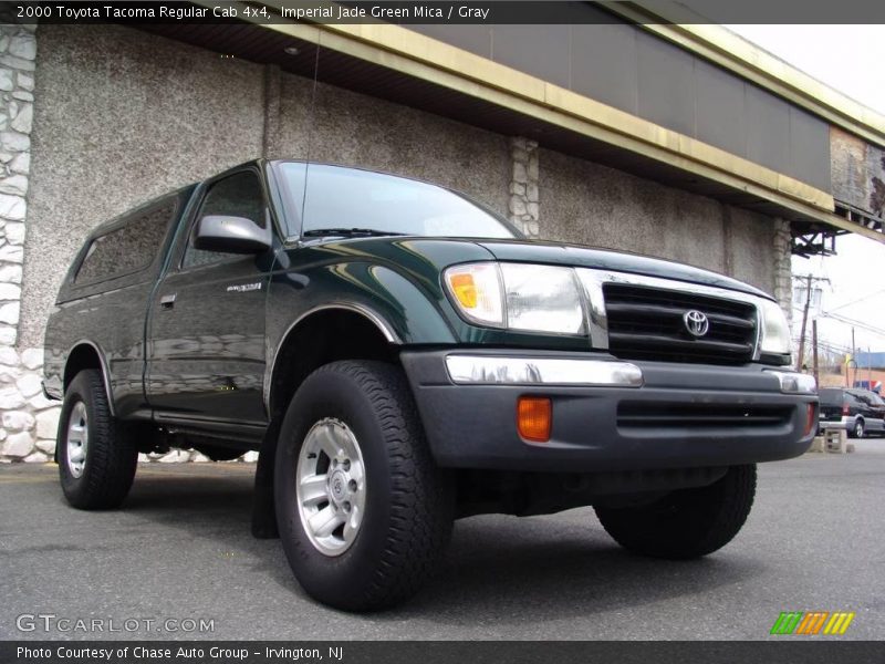 Imperial Jade Green Mica / Gray 2000 Toyota Tacoma Regular Cab 4x4
