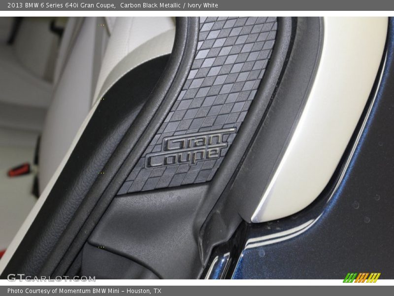 Carbon Black Metallic / Ivory White 2013 BMW 6 Series 640i Gran Coupe