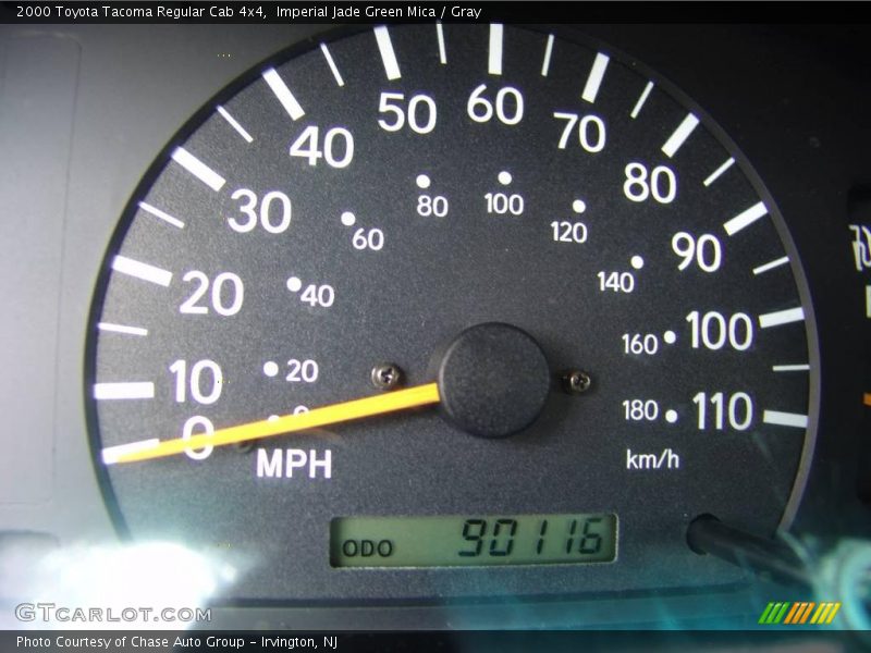 Imperial Jade Green Mica / Gray 2000 Toyota Tacoma Regular Cab 4x4