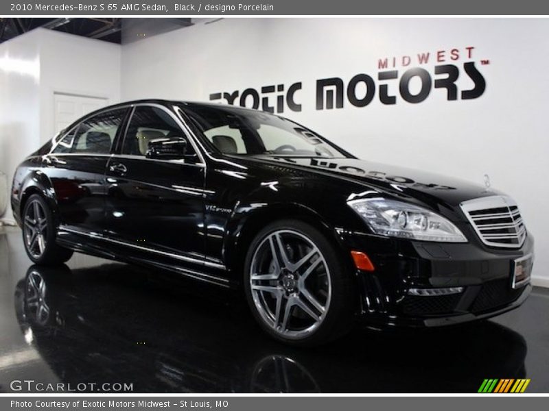 Black / designo Porcelain 2010 Mercedes-Benz S 65 AMG Sedan