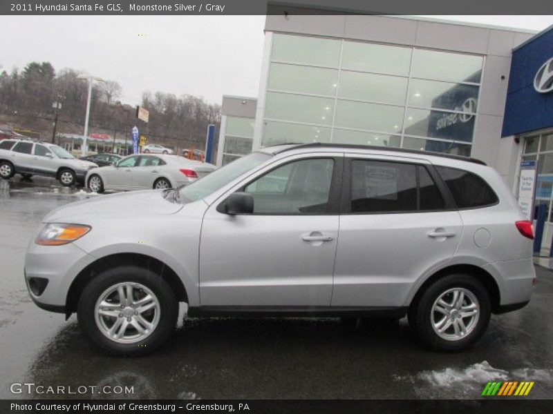 Moonstone Silver / Gray 2011 Hyundai Santa Fe GLS