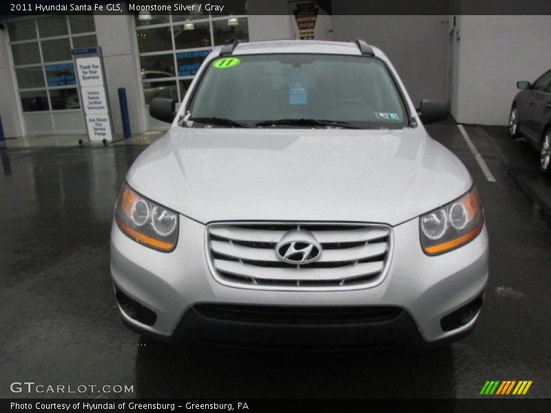 Moonstone Silver / Gray 2011 Hyundai Santa Fe GLS