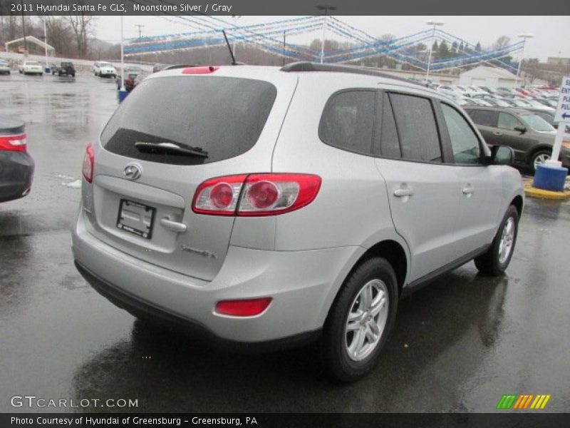 Moonstone Silver / Gray 2011 Hyundai Santa Fe GLS