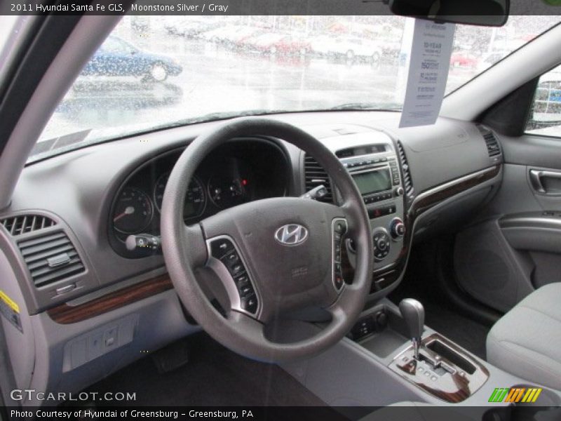 Moonstone Silver / Gray 2011 Hyundai Santa Fe GLS